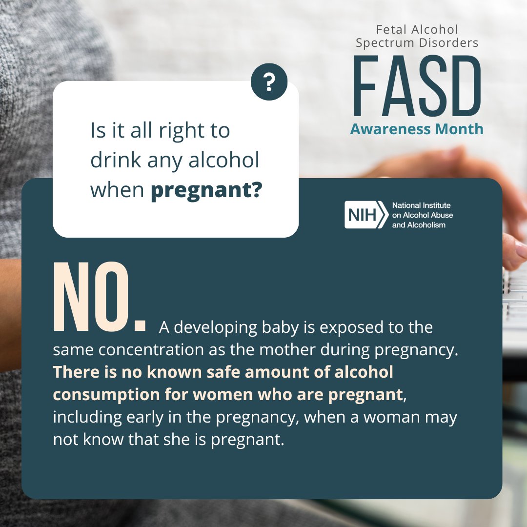 NIAAAnews's tweet image. Prenatal alcohol exposure at any stage of pregnancy can lead to fetal alcohol spectrum disorders, or FASD. Learn more about FASD: brnw.ch/21wME7E. 

#FASDawarenessMonth