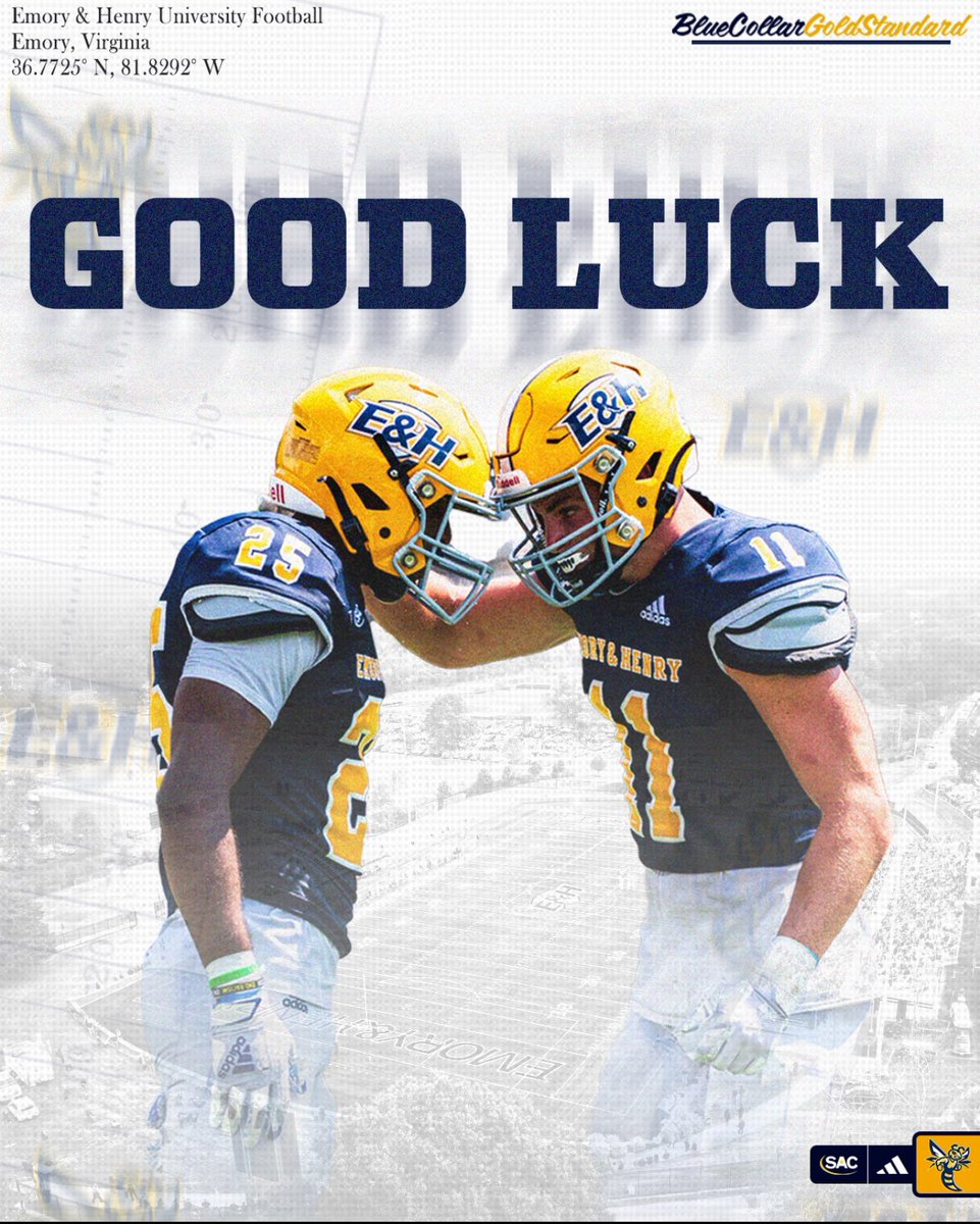 It’s Game day!! Thanks <a href="/EmoryHenry_FB/">E&H Football</a> and <a href="/coachmcompton/">Mike Compton</a>