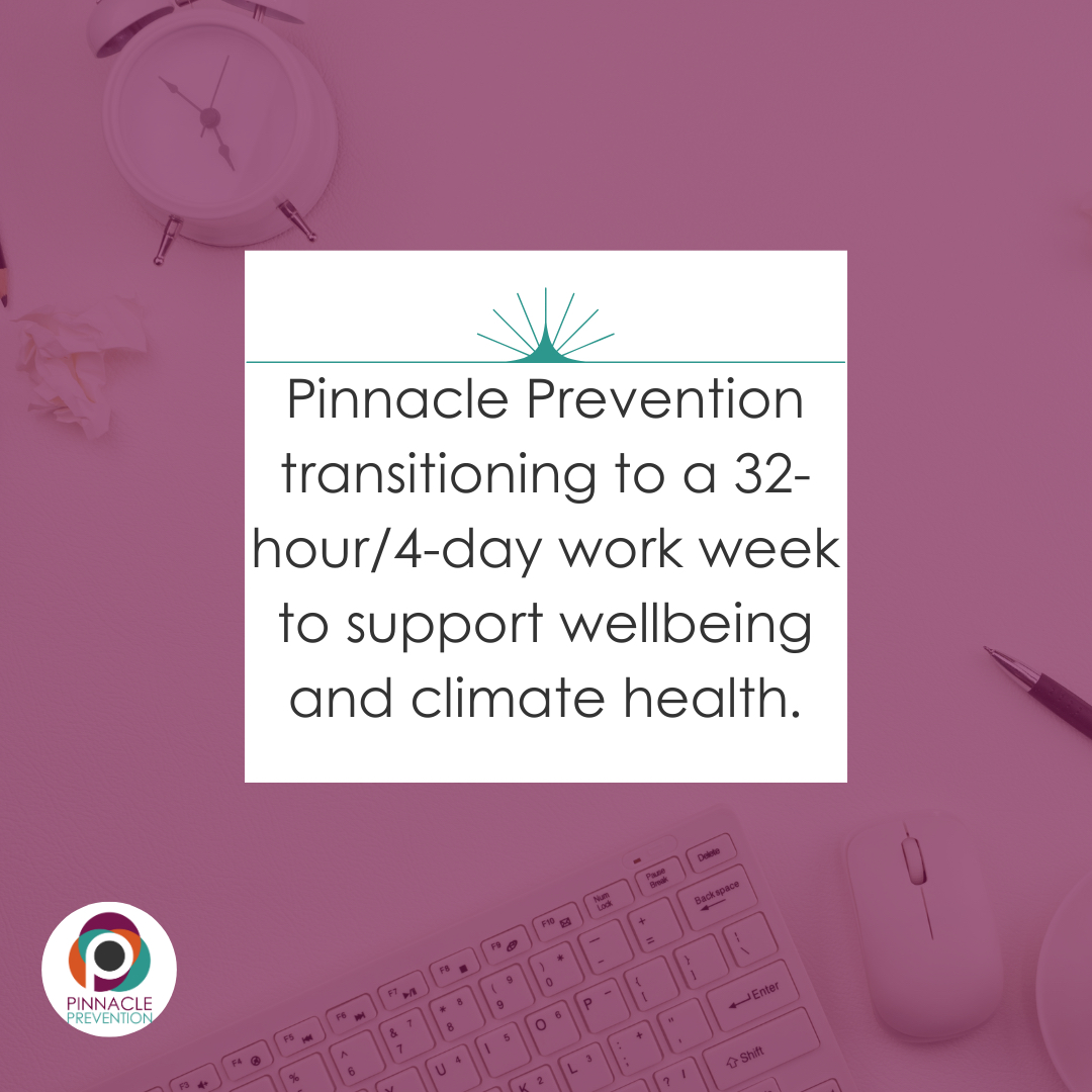 PinnaclePrevent's tweet image. Effective October 1, 2024 our new business hours will be M-Th 8a-5p. This decision has been years in the making. We invite you to read our blog about why we’re making this change, and why we are talking about it publicly. 

pinnacleprevention.org/blog