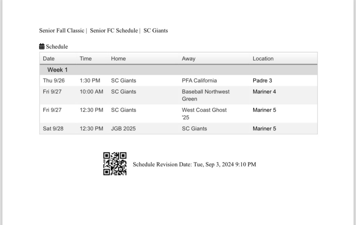 Game this weekend with <a href="/SoCalGiants/">SoCal Giants</a> / upcoming schedule in AZ FC with <a href="/SoCalGiants/">SoCal Giants</a> #uncommitted