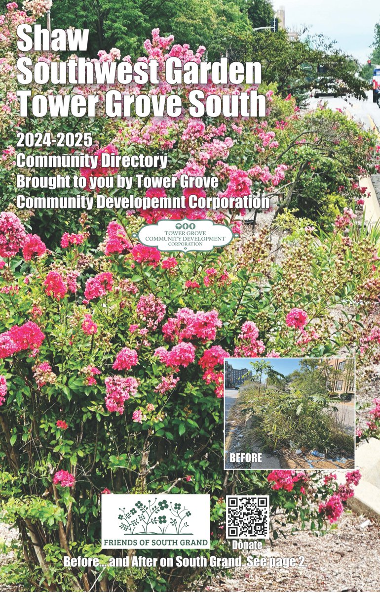 Special Delivery!
About 9,000 neighbors will receive the 2024-2025 Community Resource Directory.
The front cover shows our efforts to maintain the medians on S Grand from Arsenal to 44. If you are interested in supporting the maintenance, please donate at desalescd.com/friendsofsouth…