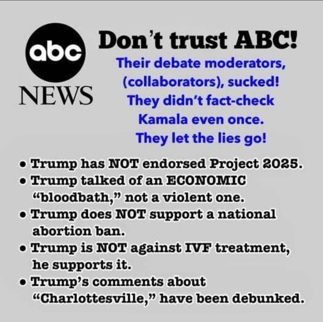MAGA__Patriot's tweet image. DON'T TRUST!  @ABC