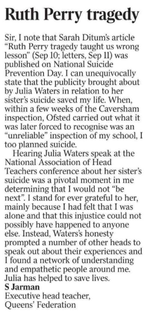 Janroweljmu's tweet image. Such a brave letter. I hope Spielman reads the Times.