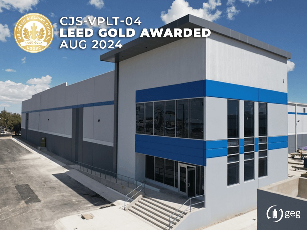 ConstructoraGEG's tweet image. Estamos orgullosos de anunciar que uno de nuestros proyectos, el  CJS-VPLT-04, ubicado dentro del Vesta Park Las Torres,  en Ciudad Juárez, Chihuahua, ha sido reconocido con la certificación LEED Gold.

#CertificaciónLEED #ConstrucciónSostenible  #NaveIndustrial #VestaPark