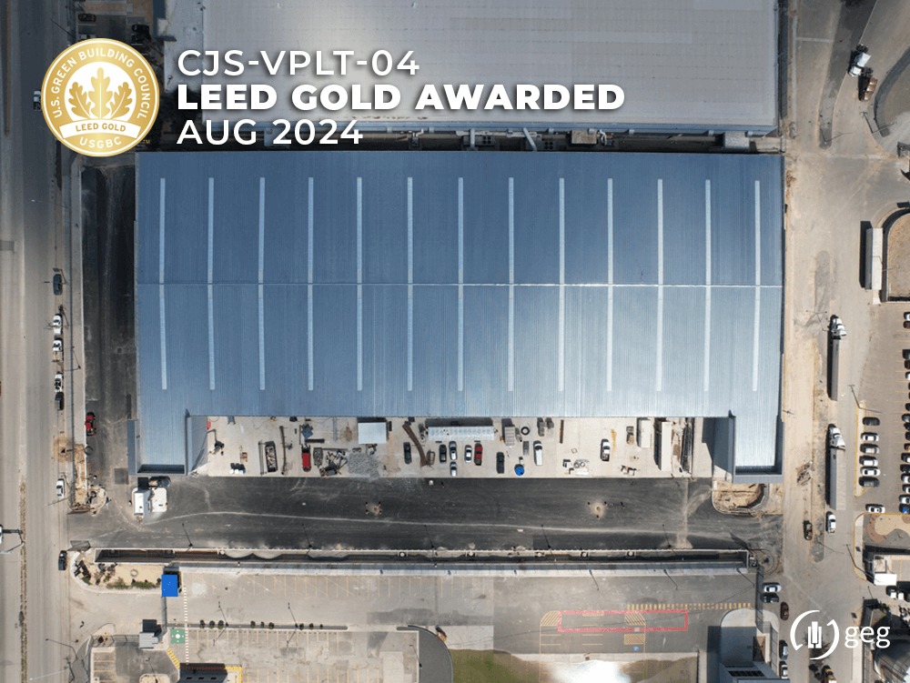 ConstructoraGEG's tweet image. Estamos orgullosos de anunciar que uno de nuestros proyectos, el  CJS-VPLT-04, ubicado dentro del Vesta Park Las Torres,  en Ciudad Juárez, Chihuahua, ha sido reconocido con la certificación LEED Gold.

#CertificaciónLEED #ConstrucciónSostenible  #NaveIndustrial #VestaPark