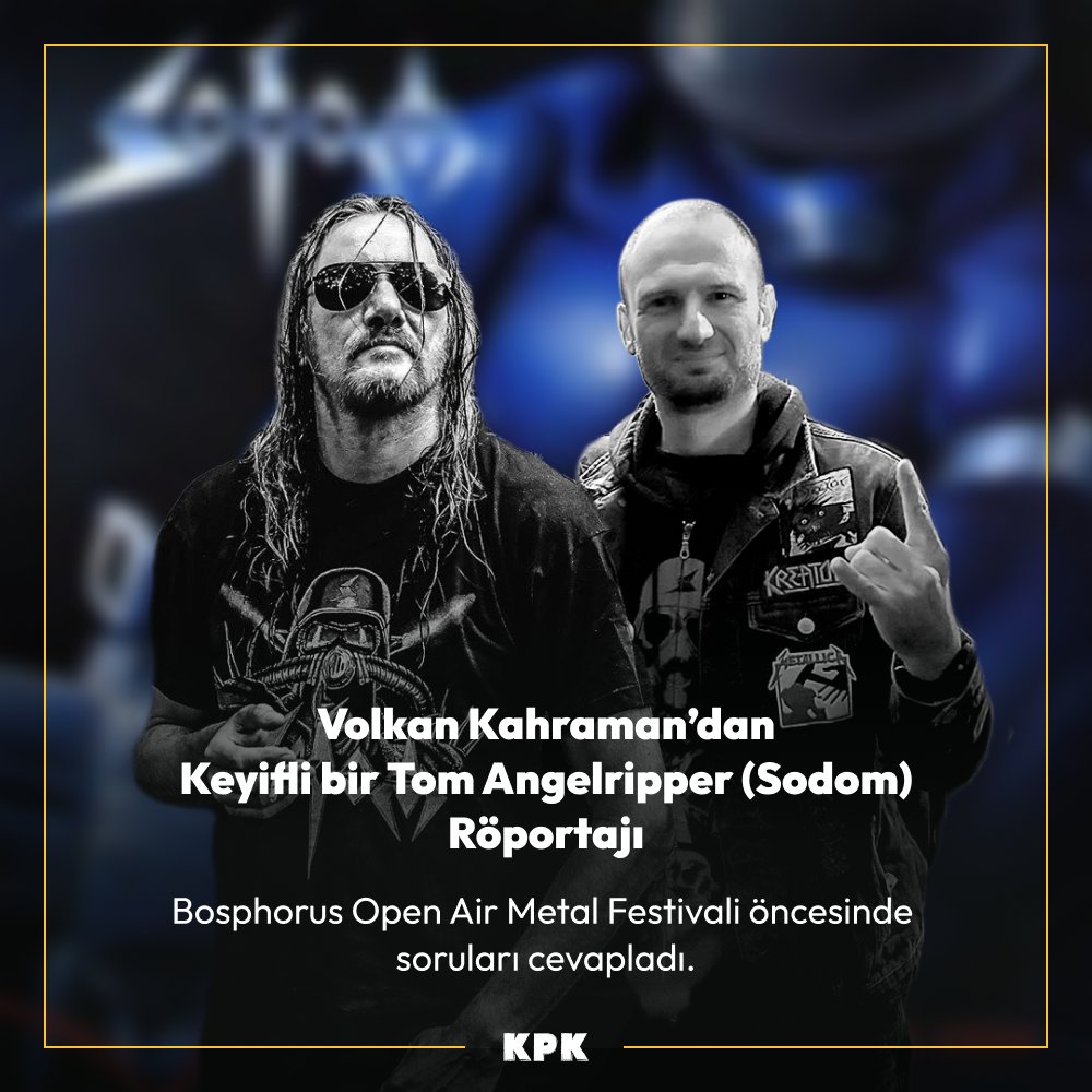 Türkiye'deki en büyük Sodom fanlarından bir tanesi olan Volkan Kahraman’dan <a href="/volkahraman/">Volkan Kahraman</a>  Keyifli bir Tom Angelripper (Sodom)  Röportajı

Bosphorus Open Air Metal Festivali öncesinde soruları cevapladı.

youtube.com/playlist?list=…

#sodom
