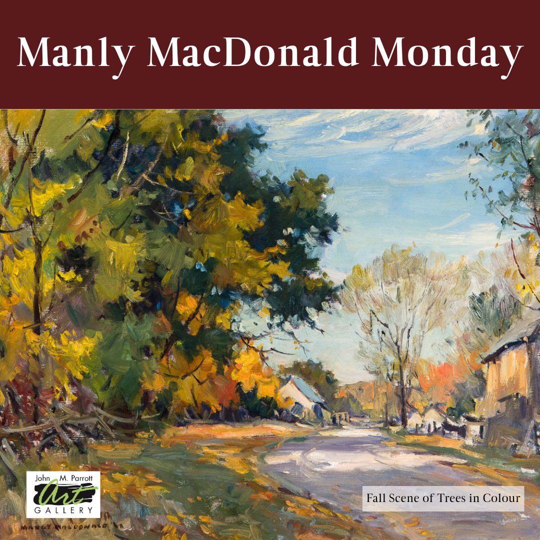 In our Corridor Gallery you can now find on display some of Manly MacDonald's fall paintings. Manly painted many of his pieces en plein air and we have many of his fall landscapes and scenes in our Permanent Collection. #MMMonday #ManlyMacDonald