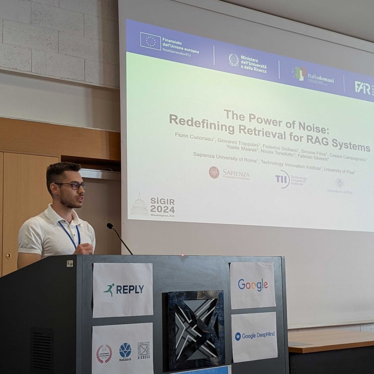 M2L school (@m2lschool) on Twitter photo Well done to our 'Best Poster Award' winners! One of our winners is <a href="/FlorinCuconasu/">Florin Cuconasu</a> with "The Power of Noise: Redefining Retrieval for RAG Systems". Congrats!! #M2LSummerSchool Well done to our 'Best Poster Award' winners! One of our winners is <a href="/FlorinCuconasu/">Florin Cuconasu</a> with "The Power of Noise: Redefining Retrieval for RAG Systems". Congrats!! #M2LSummerSchool