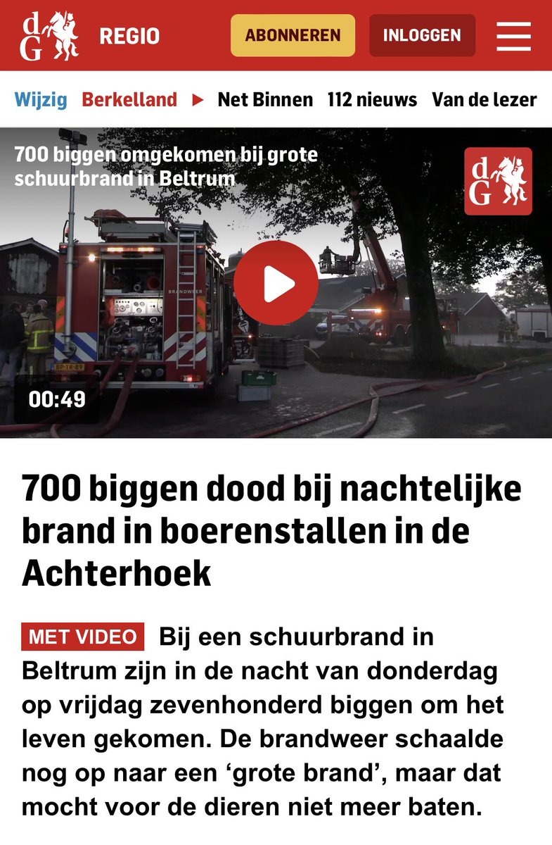 Niks aan de hand mensen. Het gaat hier om landbouwdieren, niet om huisdieren.