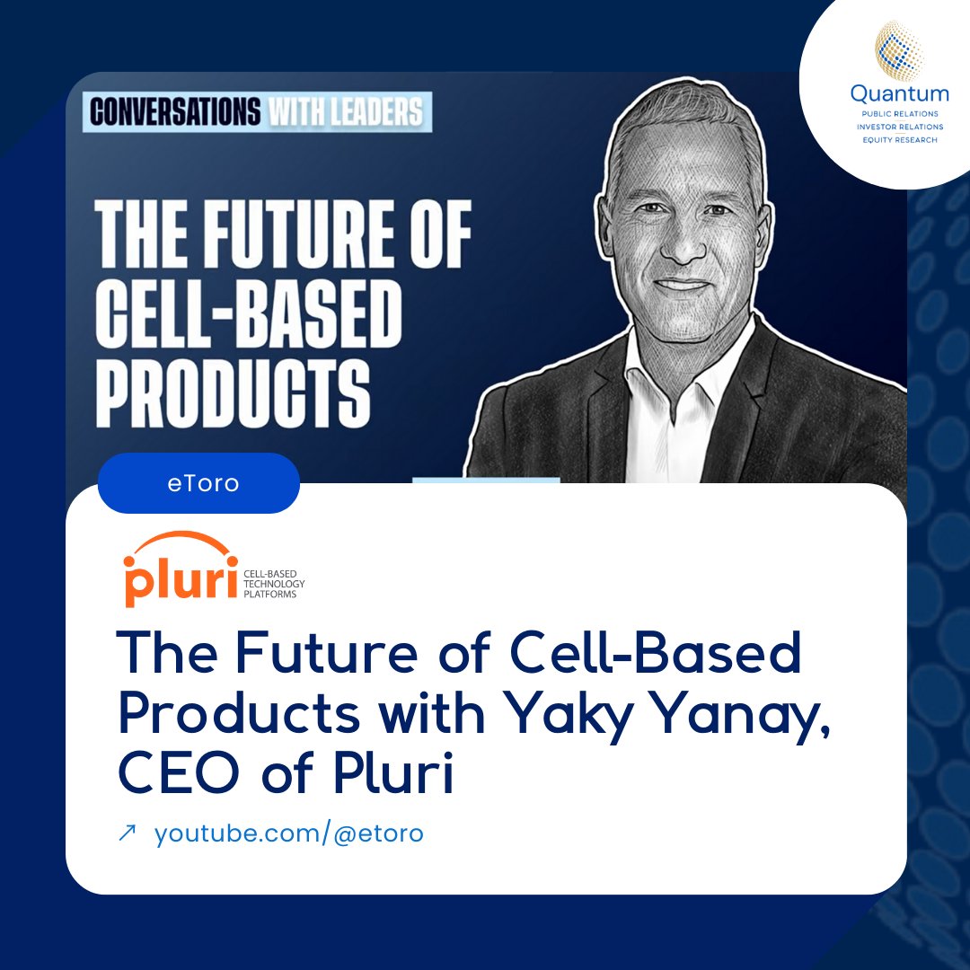 Quantum Media Group, LLC (@quantummediallc) on Twitter photo 🚀 From agriculture to healthcare, <a href="/Pluribiotech/">Pluri</a> is leading the way in cell-based tech! Catch <a href="/YakyYanay/">Yaky Yanay</a>'s interview with <a href="/eToro/">eToro</a>'s <a href="/Sam_North_07/">Sam North</a>, arranged by our amazing publicist <a href="/JessinCharlotte/">Jessica Daitch</a>! Watch it here: youtu.be/bIRyDy4L_T0 #Biotech #Sustainability #PRSuccess 🚀 From agriculture to healthcare, <a href="/Pluribiotech/">Pluri</a> is leading the way in cell-based tech! Catch <a href="/YakyYanay/">Yaky Yanay</a>'s interview with <a href="/eToro/">eToro</a>'s <a href="/Sam_North_07/">Sam North</a>, arranged by our amazing publicist <a href="/JessinCharlotte/">Jessica Daitch</a>! Watch it here: youtu.be/bIRyDy4L_T0 #Biotech #Sustainability #PRSuccess