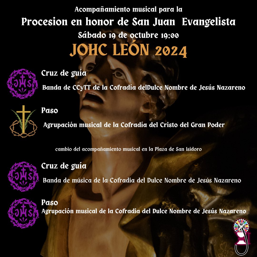 ACOMPAÑAMIENTO MUSICAL PROCESIÓN JOHC

Os anunciamos las formaciones musicales que nos acompañarán durante la procesión extraordinaria.

Aún sigue abierto el plazo para inscribirse al encuentro y vivir todos estos momentos. 

#tomadtodosdeel #johcleon #jovenespapones