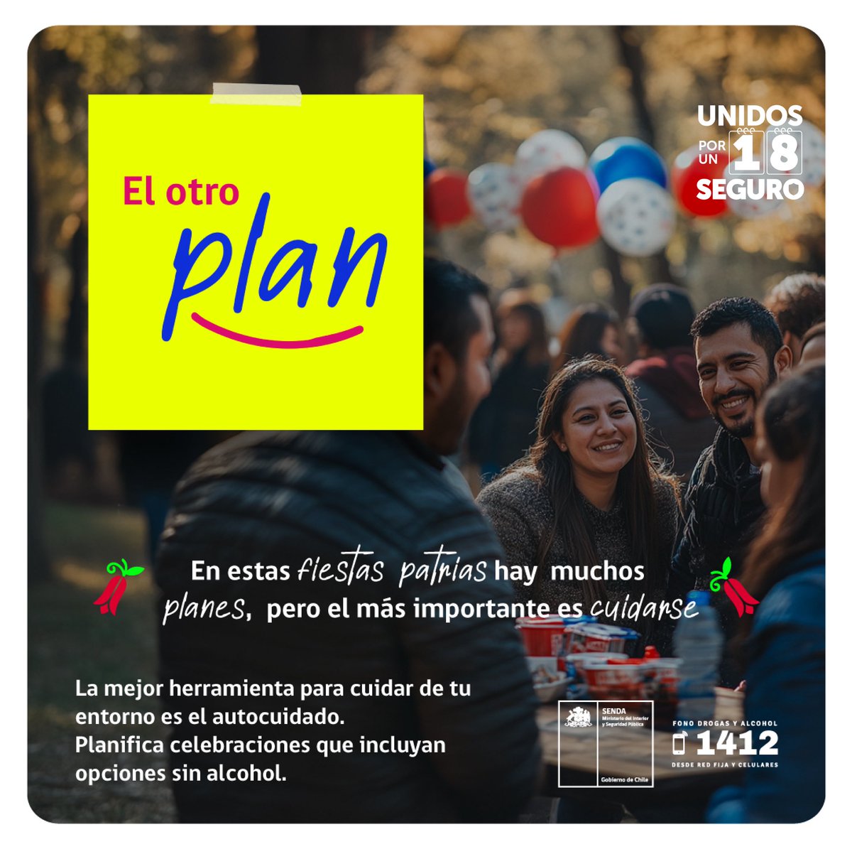 🤌 Incluir opciones sin alcohol en las celebraciones permite que todas las personas, incluidas aquellas que prefieren no beber y también menores de edad, participen de manera segura. 

#ElOtroPlan
#SENDAEsPrevención