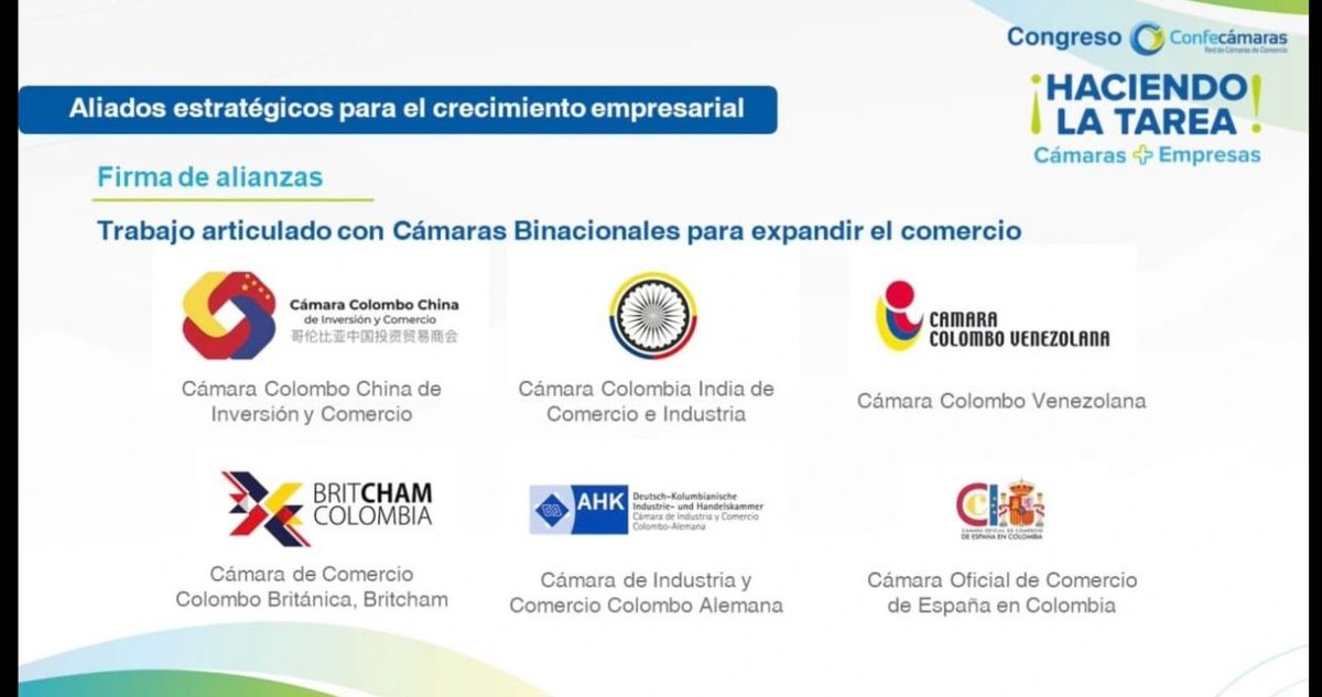 CamaraCoIn's tweet photo. En confecámaras trabajamos en unión para que nuestros empresarios puedan tener más oportunidades https://t.co/6Zo110bVLx