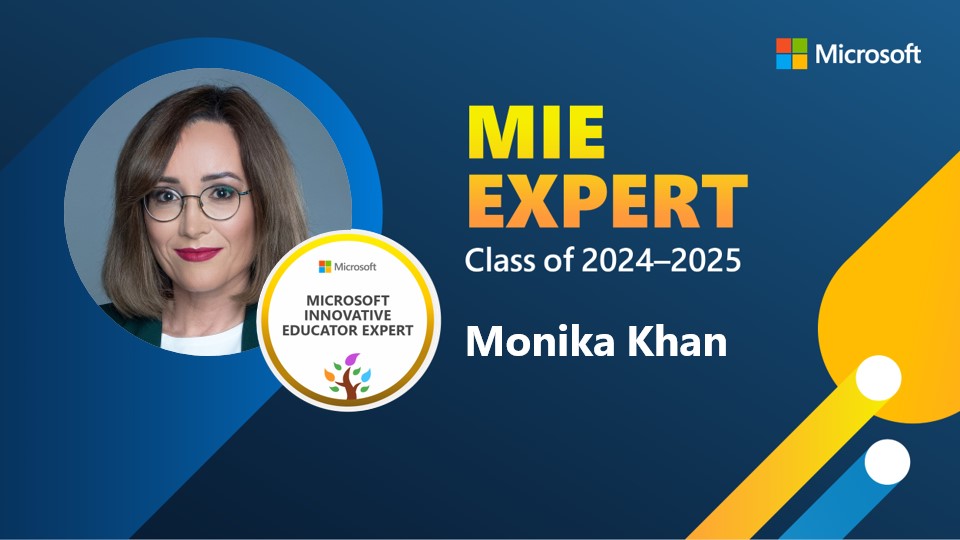 ✨Monika Khan✨ (@monikakhanedu) on Twitter photo Delighted to be returning to the #MIEExpert community again this year!
<a href="/MicrosoftEDU/">Microsoft Education</a> Delighted to be returning to the #MIEExpert community again this year!
<a href="/MicrosoftEDU/">Microsoft Education</a>