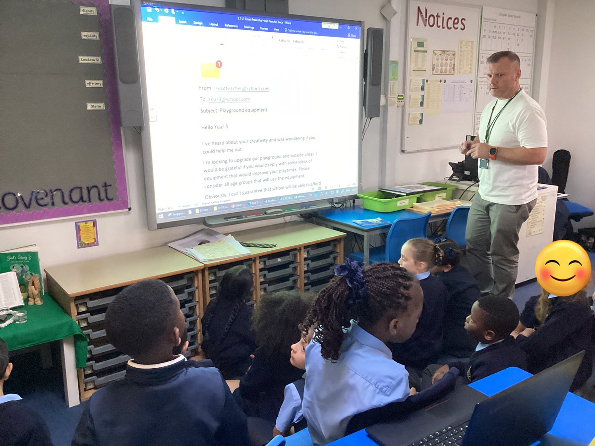 StSebsY3's tweet image. In computing, we are learning all about communicating effectively using emails. Mr Keegan was impressed with our new skills @StSebastiansPri #SebsComputing