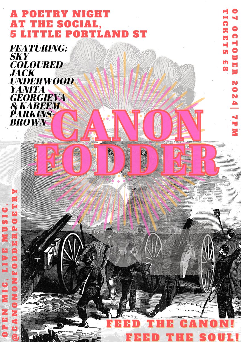 Time to post the poster! Time to get your tickets! 
eventbrite.co.uk/e/canon-fodder…