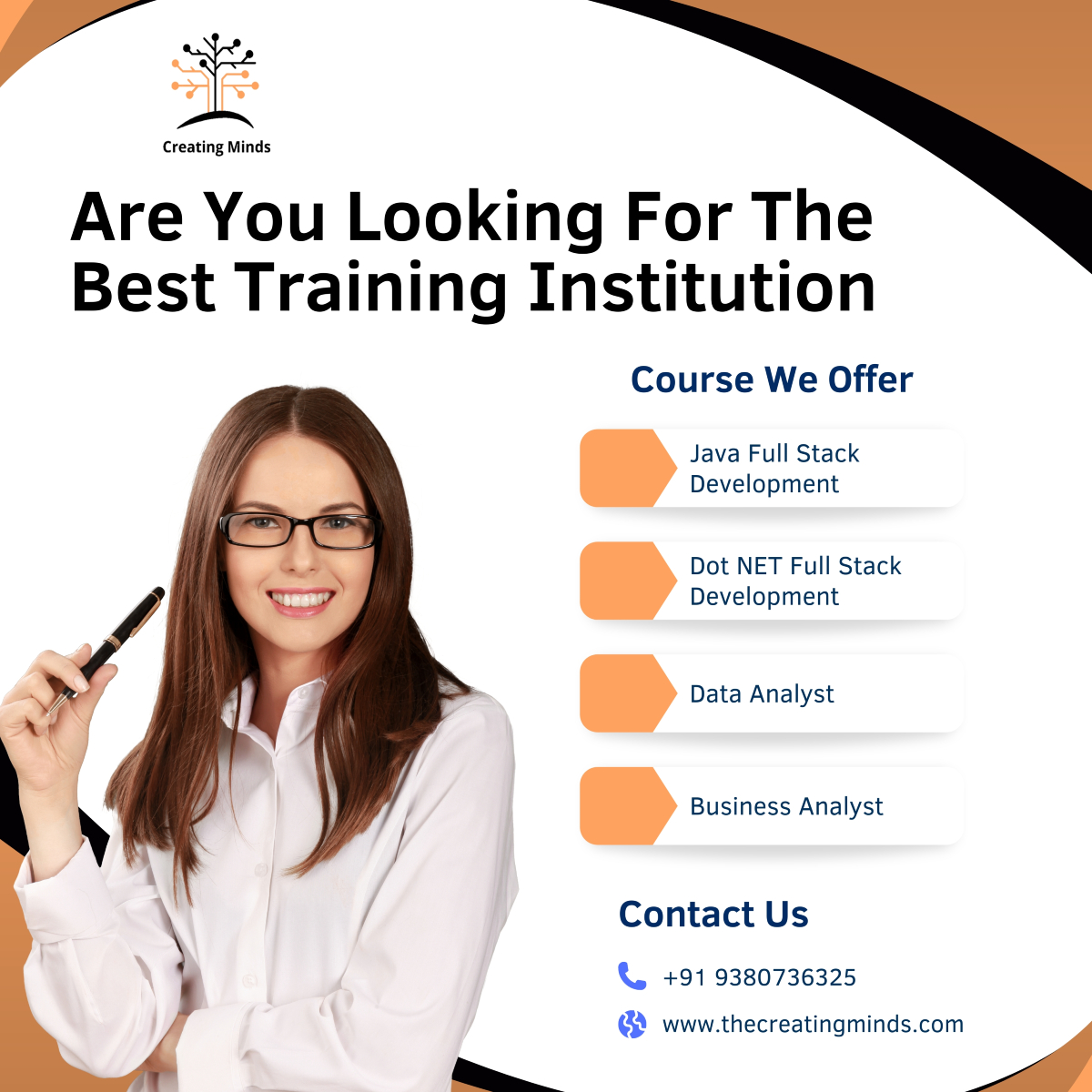 _creating_minds's tweet image. INTRODUCING JOB GUARANTEE PROGRAM
Pay After Placement: Only pay once you secure a job! 2 Weeks Free Training: Experience our top-notch training before committing.
OPEN POSITION
• Java Developer
• Dot NET Developer
APPLY NOW
+91 9380736325
thecreatingminds.com
