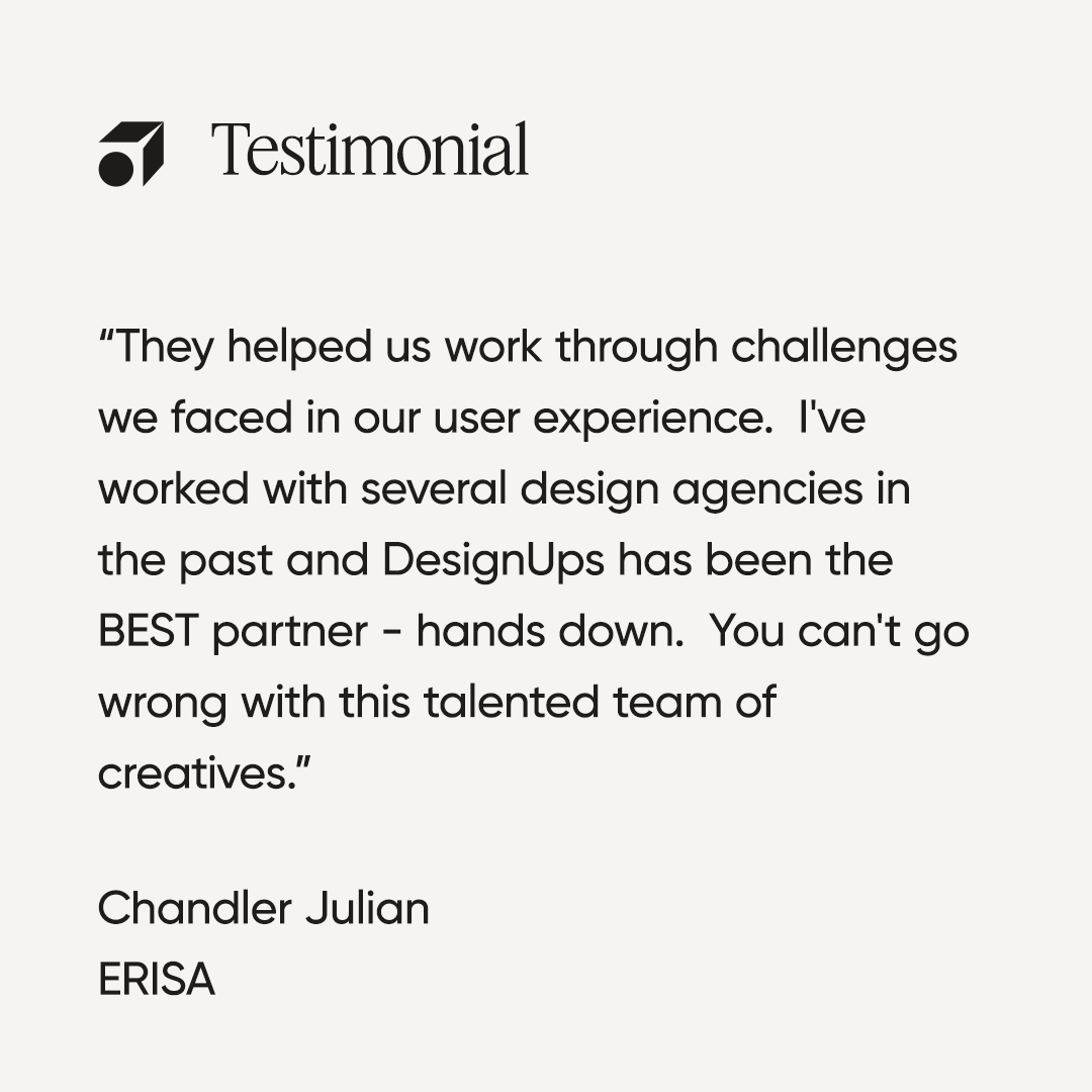 ✨ Client Spotlight ✨
⁠
“The team at DesignUps challenged us to think beyond just looking good and to think more holistically about our branding and how our clients perceive us, while still listening to our feedback."⁠

#ClientLove #WebDesign#creativeagency #digitalagency
