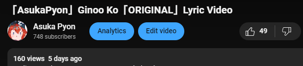 AsukaPyon97's tweet photo. AAAAAAAAAAAAA Thank you for 160 views!!! Can we get it to 50 likes uwu?
Stream "Ginoo Ko" on YouTube!
https://t.co/4RYhEpN7l7
#APOG #APSings #VTuber #PHVtuber https://t.co/GpbYePWIh1