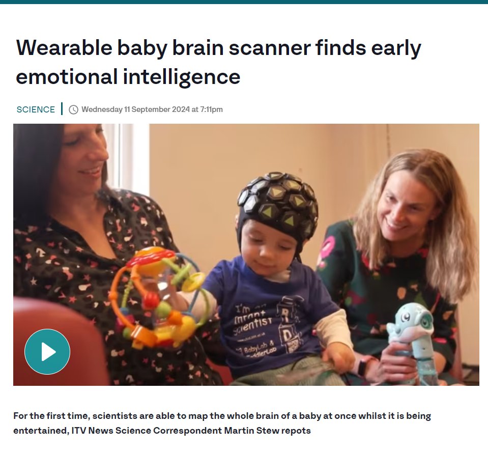 Kindred Squared (@kindredsquared) on Twitter photo Have you ever wondered about babies' emotional intelligence?
UCL and Birkbeck Toddler and Baby Lab have been trialing a new wearable brain scanner for babies.
Check it out ➡️ kinsq.org/3B4za55 🧠
<a href="/BirkbeckBabylab/">Birkbeck BabyLab & ToddlerLab</a> @ITVNews <a href="/SEENProgramme/">SEEN Programme</a> Have you ever wondered about babies' emotional intelligence?
UCL and Birkbeck Toddler and Baby Lab have been trialing a new wearable brain scanner for babies.
Check it out ➡️ kinsq.org/3B4za55 🧠
<a href="/BirkbeckBabylab/">Birkbeck BabyLab & ToddlerLab</a> @ITVNews <a href="/SEENProgramme/">SEEN Programme</a>