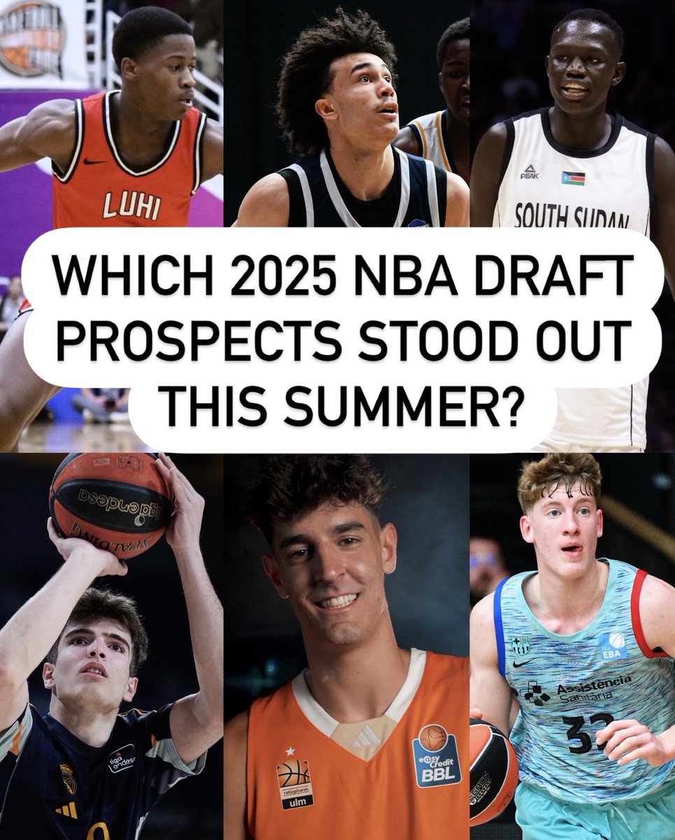 New on ESPN: Which 2025 Draft prospects stood out this summer? Checking in on:

-VJ Edgecombe
-Nolan Traore
-Khaman Maluach
-Drake Powell
-Ben Saraf 

espn.com/nba/insider/st…