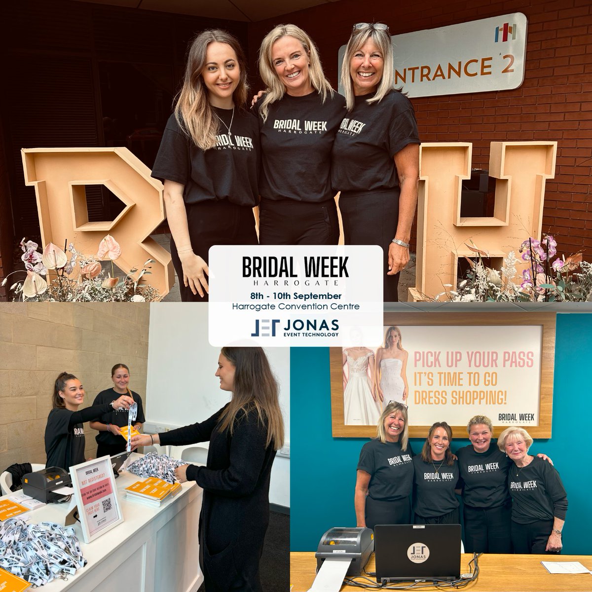 Our team had a fantastic time on-site at the Harrogate Convention Centre for Bridal Week Harrogate, ensuring a smooth registration process and seamless entry for all attendees.

#TeamJET #JonasEvents #Eventprofs #EventsIndustry