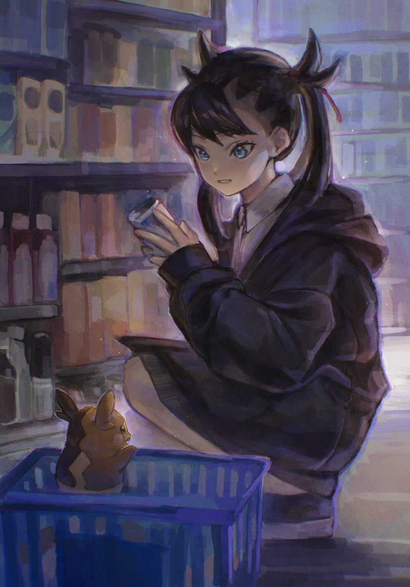 foxykirart's tweet image. marnie and morpeko