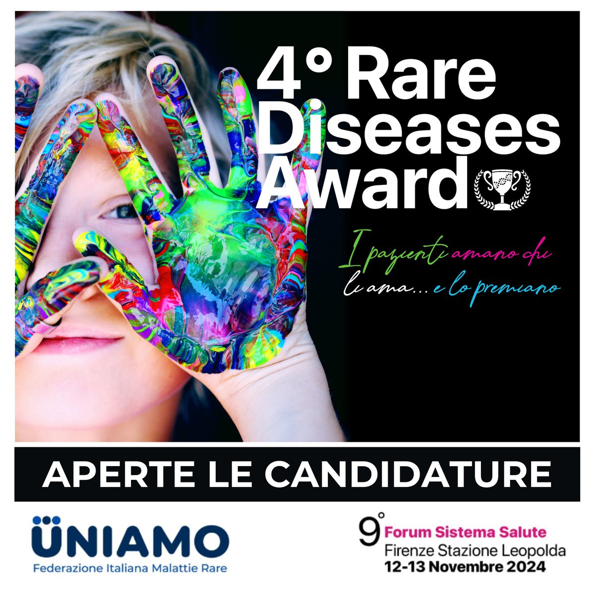 🚀Torna il Rare Diseases Award, il #premio che riconosce e celebra i progetti più meritevoli nel campo delle #malattierare. 
🏆La giuria sarà composta da rappresentanti delle Associazioni dei #pazienti. 

➡️Scarica il bando e candida il tuo progetto: bit.ly/RareDiseasesAw…