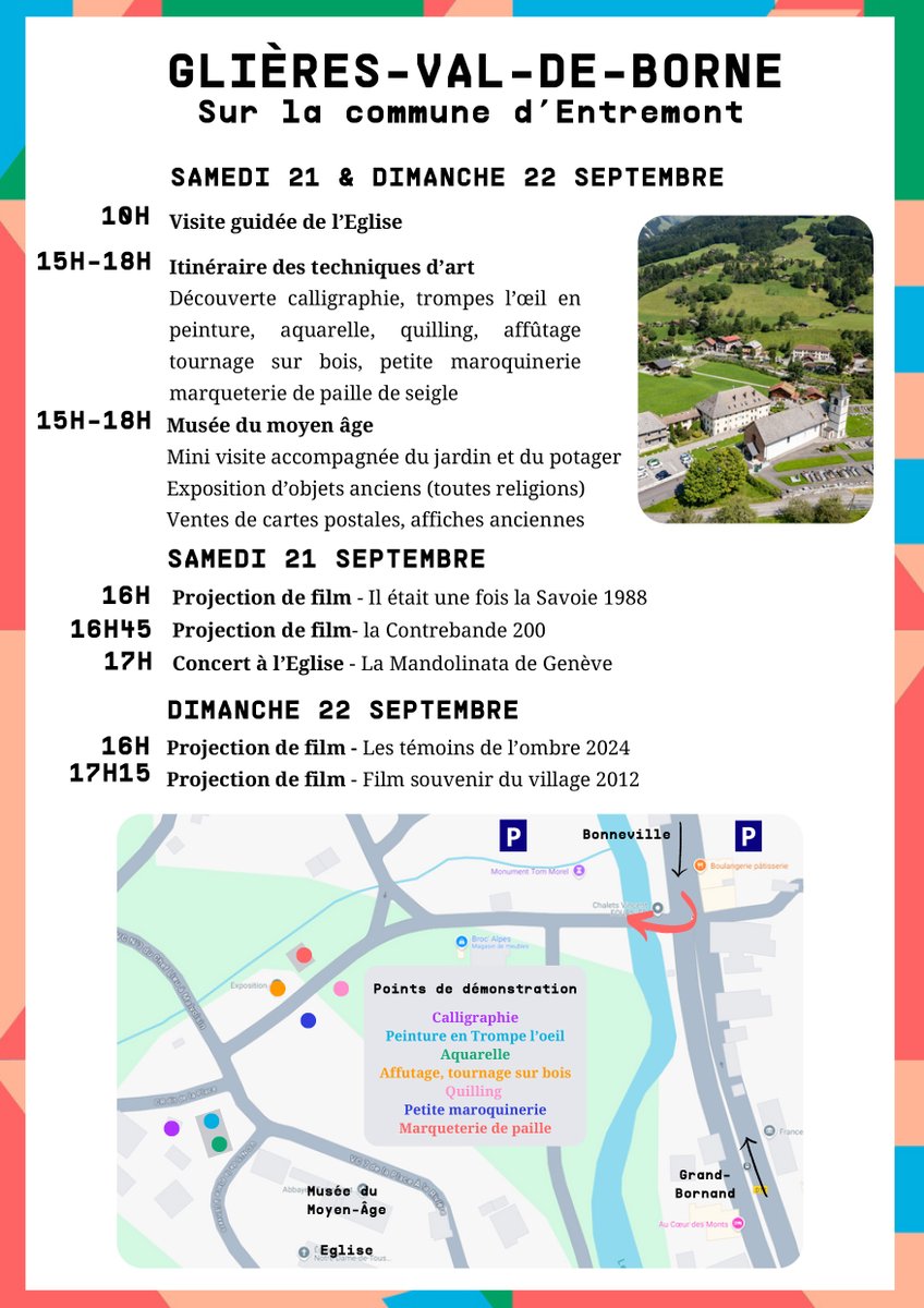 #journeesdupatrimoine
RDV les 21 et 22 septembre prochains pour une nouvelle édition des #journeeseuropeennesdupatrimoine avec Faucigny Glières Tourisme à Contamine-sur-Arve, Bonneville, Ayze et Glières-Val-de-Borne