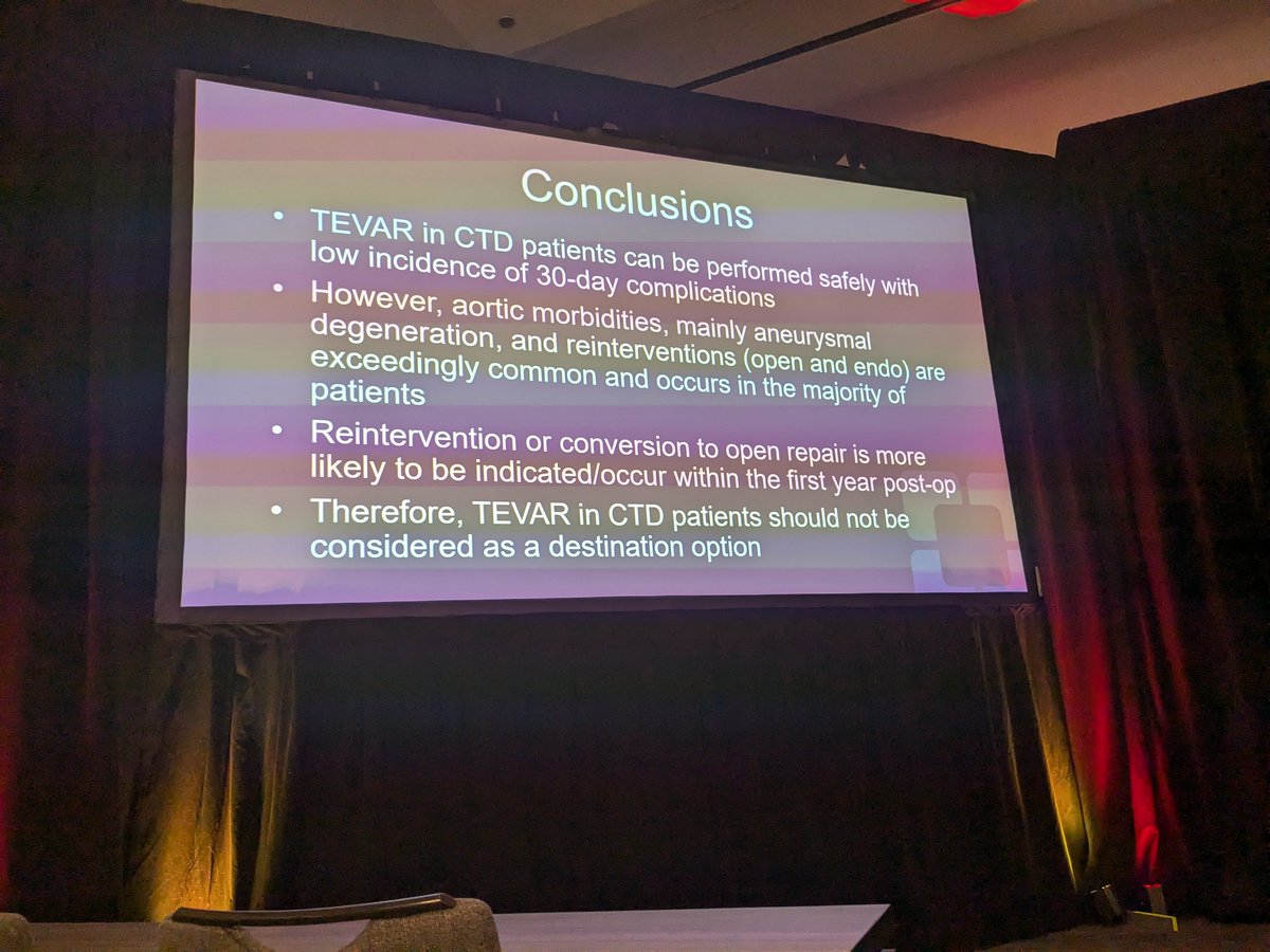 Vascular Specialist Online (@vascularonline) on Twitter photo #MVSS24: Bryan Cass from <a href="/ClevelandClinic/">Cleveland Clinic</a> presents data suggesting TEVAR should remain a limited option among connective tissue disease patients. <a href="/MWVSSociety/">Midwestern Vascular Surgical Society</a> #MVSS24: Bryan Cass from <a href="/ClevelandClinic/">Cleveland Clinic</a> presents data suggesting TEVAR should remain a limited option among connective tissue disease patients. <a href="/MWVSSociety/">Midwestern Vascular Surgical Society</a>