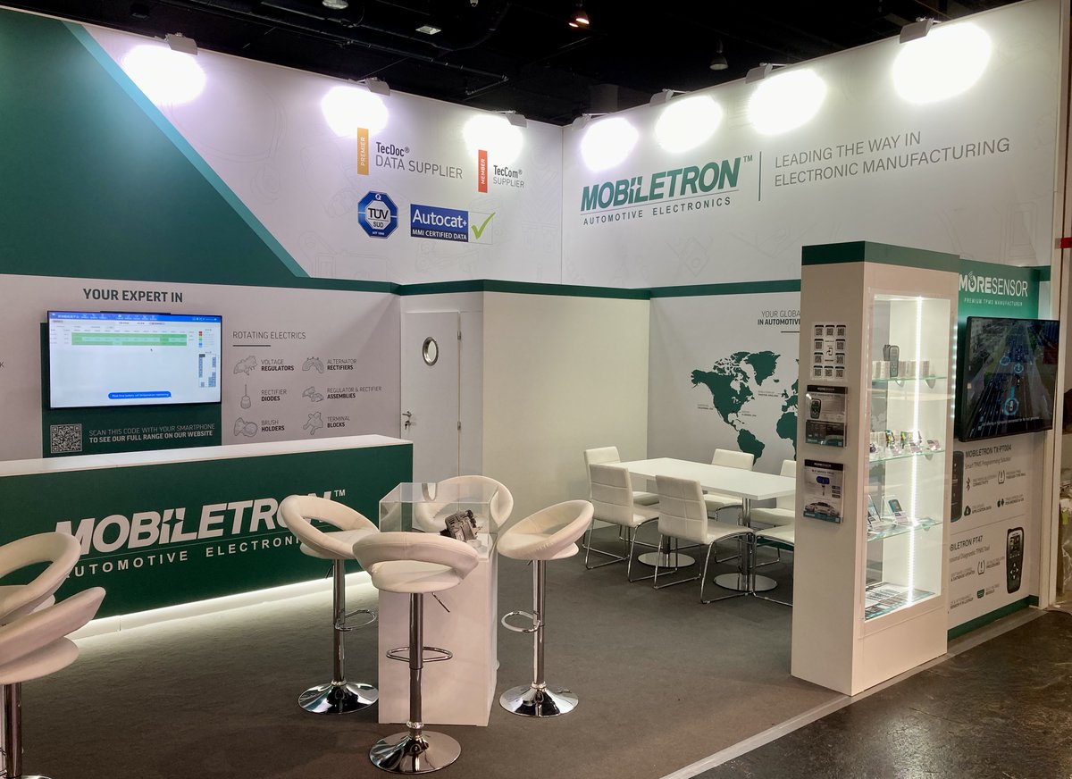 Minerva_Expo's tweet image. One of our stands at the #automechanika show in Frankfurt this week. Last day tomorrow, so swing by and see our fantastic client Mobiletron and their Automotive electronics products in Halle 3.0, stand E11 #standdesign #boothbuilder #tradeshow