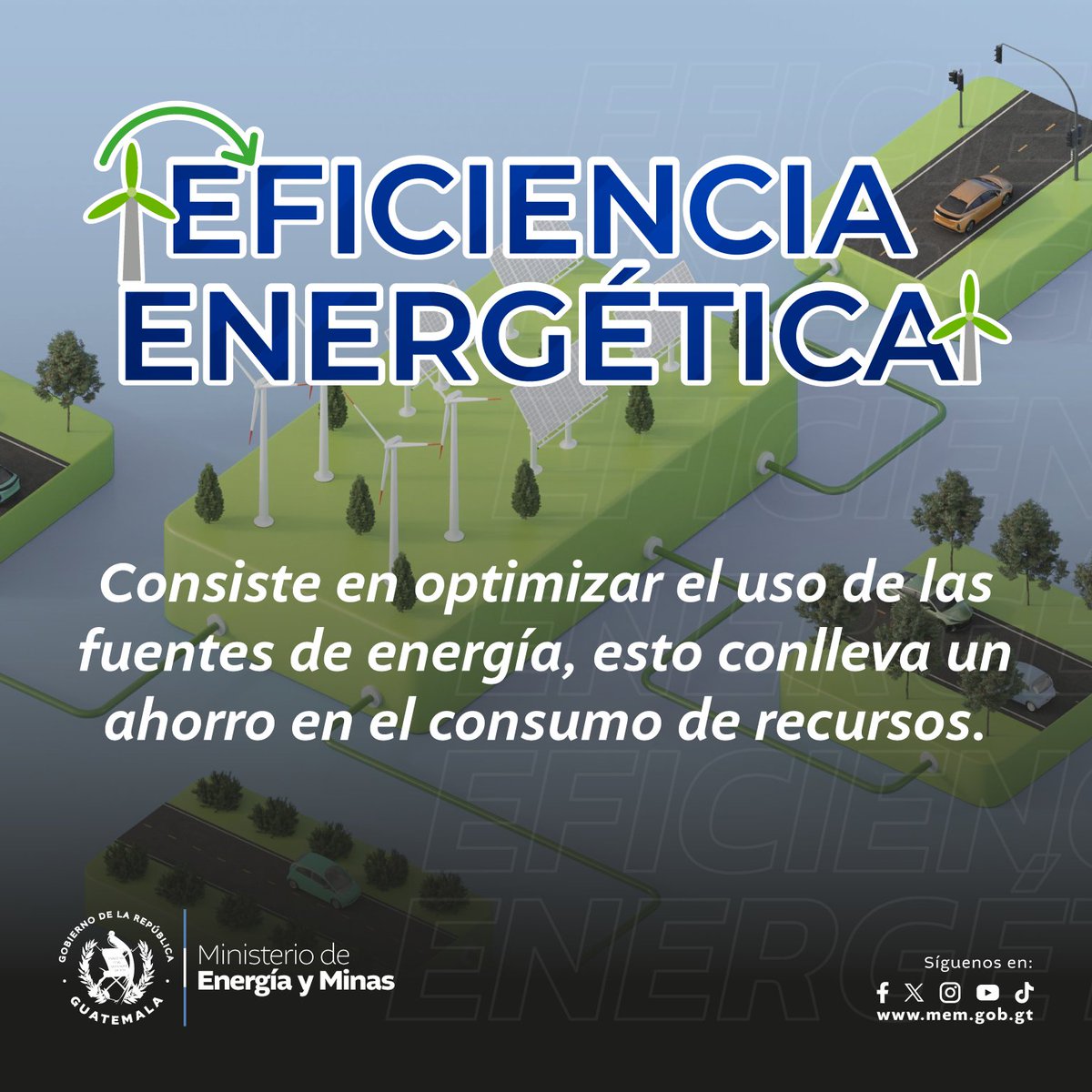 MEMguatemala's tweet photo. #MEMGT | Las #EnergíasRenovables se caracterizan por no utilizar combustibles fósiles y por ser más amigables con el medio ambiente.
#GuatemalaSaleAdelante https://t.co/Wt9Zvf4ZhB