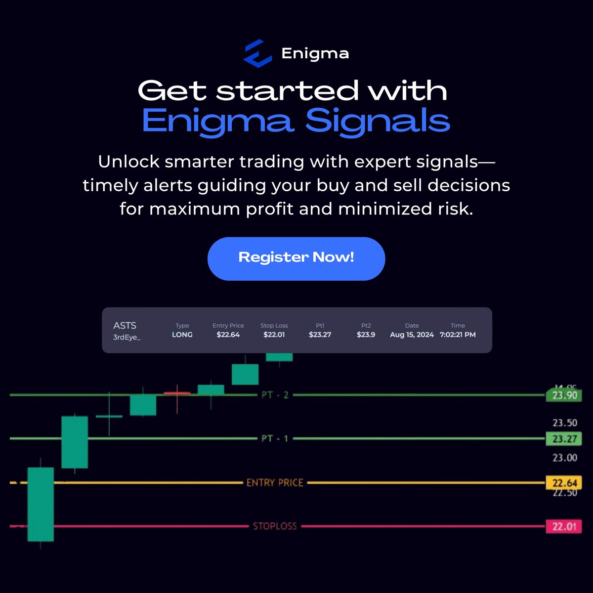 EnigmaToolbox's tweet image. Speed matters in trading.⚡Get ahead with Enigma’s instant signals and make the right moves before anyone else.

Act fast, trade smart. 💹

Visit enigma.fm FM!

______

 #trading #tradingstrategy #forextrader #tradingtips #investing #daytrading #stockmarket