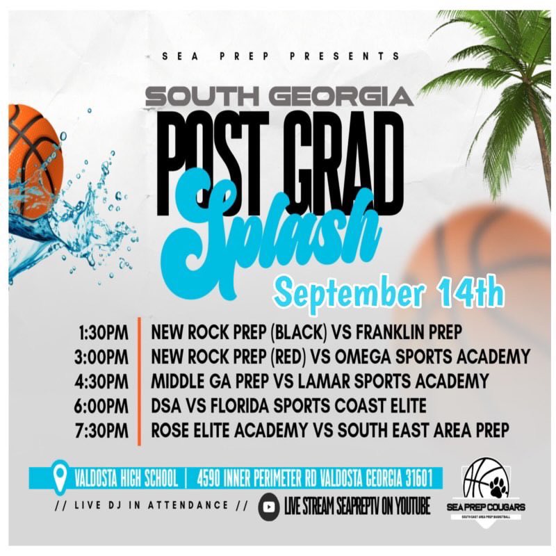The preseason is here! We kick the year off this Saturday with a trip to Valdosta, GA!! 

Game 1 at 1:30pm vs New Rock Prep 

Game 2 at 4:30pm vs Lamar Sports Academy 

All games will be played at Valdosta High School.

#MGP
#TheⓂ️