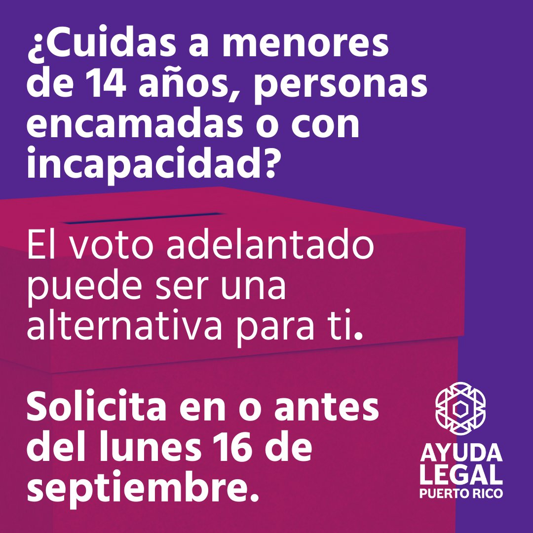 La mayoría de las personas que cuidan son mujeres. Para ellas, que no pueden ir a votar, el voto adelantado es una alternativa. Si tienes menores de 14 años a tu cargo, personas encamadas o con incapacidad, tienes hasta el 16 de septiembre para solicitar el voto adelantado.