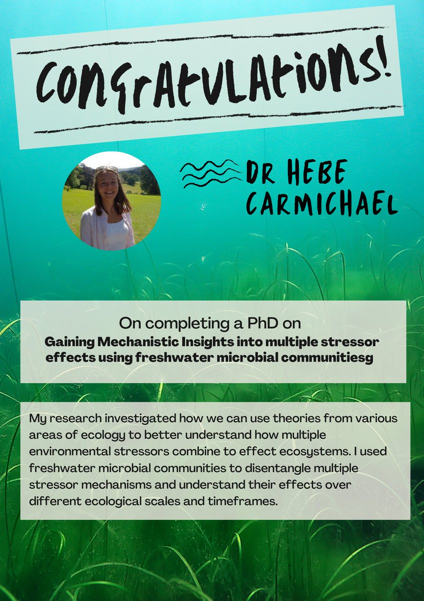 GW4 Fresh CDT (@gw4freshcdt) on Twitter photo Congratulations to our latest FRESH student <a href="/HebeCarmichael/">Hebe Carmichael</a> for passing her viva! Well done on completing your PhD journey Hebe! 🎓 Congratulations to our latest FRESH student <a href="/HebeCarmichael/">Hebe Carmichael</a> for passing her viva! Well done on completing your PhD journey Hebe! 🎓
