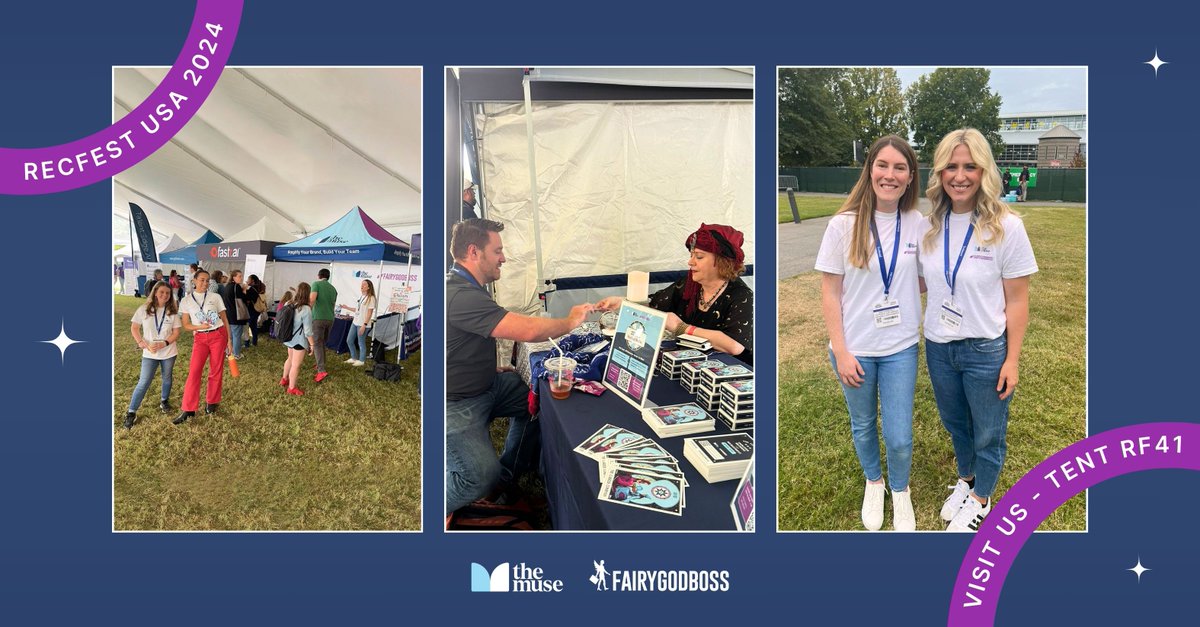 What a fantastic first day at <a href="/RecFestUSA/">RecFestUSA</a>! 🎉 We loved meeting so many of you and sharing a sneak peek into the future of recruitment marketing with our Muse. 🔮Swing by RF41 to enter our raffle for a chance to win prizes from The Muse and Fairygodboss. We'll see you there!