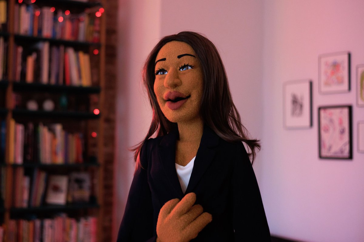 FurryPuppet's tweet image. Here's our Kamala design 😻 Super proud of how this custom puppet came out #characterdesign #puppetry #artistsofinstagram #madeinNYC #kamalaharris