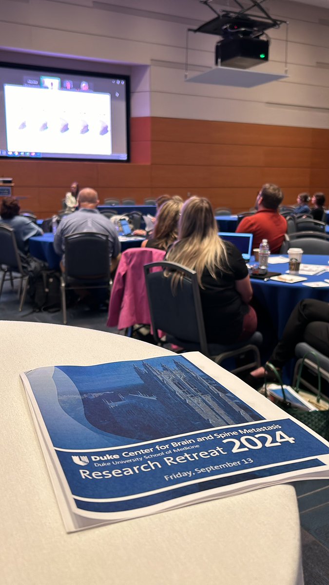 We have a full day of exciting science today at the annual Duke Center for Brain and Spine Metastasis Research Retreat 🧪🔬 #MetsGetsAwareness #CancerResearch