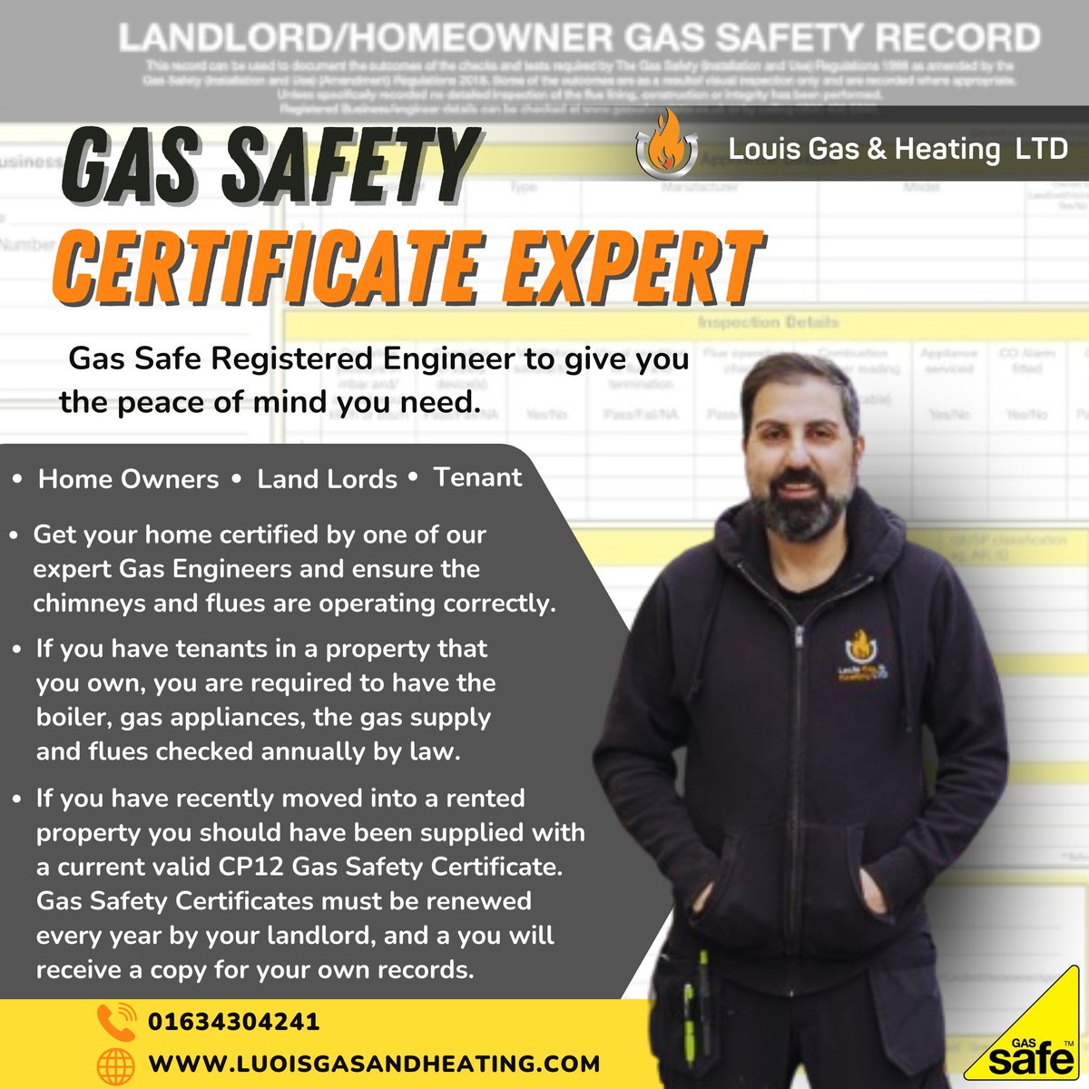 Certified and secure! 🚨🔧 Keeping your home safe with our latest gas safety certificate. 

Let us help you!
Book now: Call 01634 304241

#GasSafety #HomeSafety #CertifiedSafe