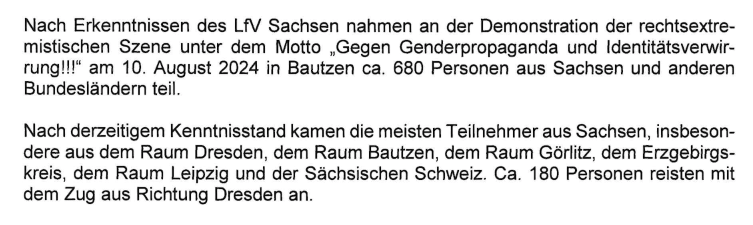 RassismusT's tweet photo. Damit widerspricht der Innenminister #Schuster aus #Sachsen in seiner Antwort auf die Landtagsanfrage seinen Aussagen in den Medien, wonach der Neonazi-Aufmarsch in #Bautzen „keine sächsische Veranstaltung gewesen“ sei. Ob das vom #Journalismusproblem auch korrigiert wird? https://t.co/Wy5vQM8gin