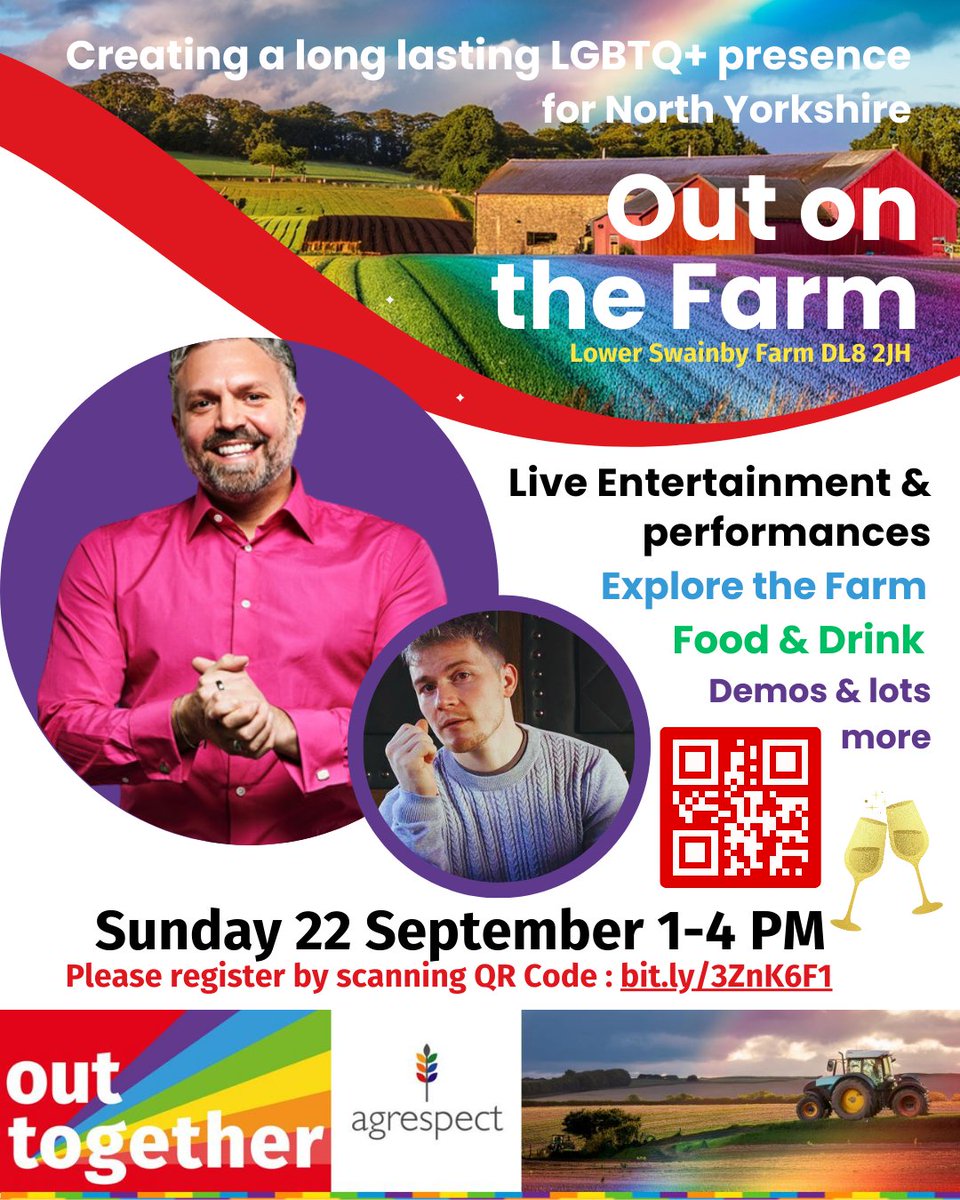 OutTogetherLGBT (@outtogetherlgbt) on Twitter photo Joining us on the day to showcase her culinary talents & creativity will be <a href="/stephaniejmoon/">Steph Moon</a> our inaugural 'Out on the Farm' ambassador, & acclaimed Yorkshire Consultant chef. Register for free: bit.ly/3ZnK6F1
#NorthYorkshire #QueeringFarming #Cooking #ExploretheFarm Joining us on the day to showcase her culinary talents & creativity will be <a href="/stephaniejmoon/">Steph Moon</a> our inaugural 'Out on the Farm' ambassador, & acclaimed Yorkshire Consultant chef. Register for free: bit.ly/3ZnK6F1
#NorthYorkshire #QueeringFarming #Cooking #ExploretheFarm
