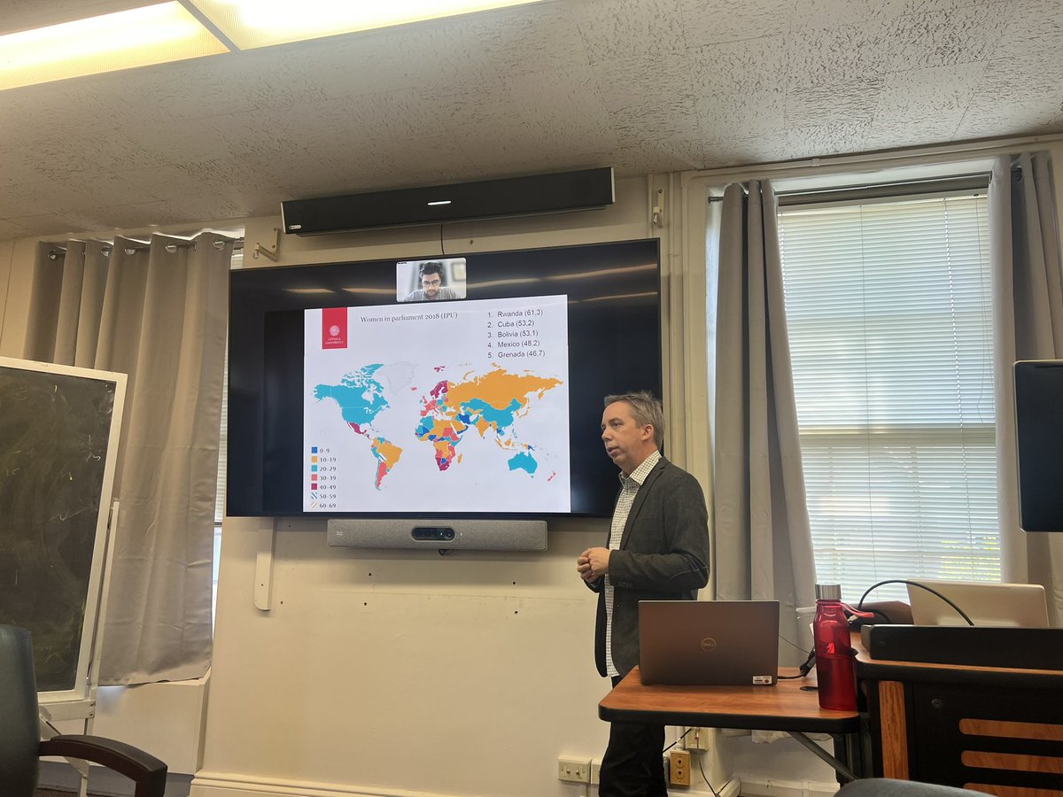 Pär Zetterberg (@zetterberg_par) on Twitter photo Thank you <a href="/ailitripp/">Aili Tripp</a> for inviting me to give a talk on autocratic genderwashing as a regime-survival strategy at the Comparative Politics Colloquium at <a href="/UWMadison/">UW–Madison</a>. It was really inspiring to discuss my book project (with <a href="/elinbja/">Elin Bjarnegård</a>) with such a large and engaged group of people. Thank you <a href="/ailitripp/">Aili Tripp</a> for inviting me to give a talk on autocratic genderwashing as a regime-survival strategy at the Comparative Politics Colloquium at <a href="/UWMadison/">UW–Madison</a>. It was really inspiring to discuss my book project (with <a href="/elinbja/">Elin Bjarnegård</a>) with such a large and engaged group of people.