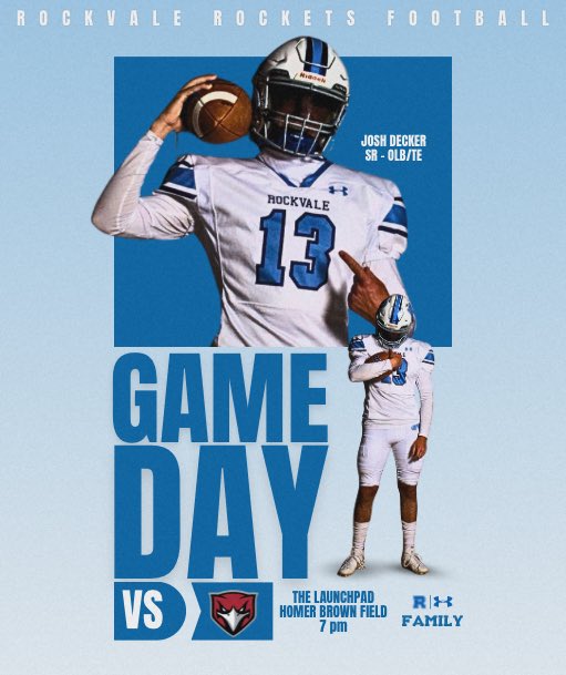 Rockvale Rockets Football (@rockvale_fb) on Twitter photo ๐๐ผ๐๐ ๐ฟ๐ผ๐ ๐ผ๐ ๐๐๐ ๐๐ผ๐๐๐พ๐๐๐ผ๐ฟ
๐ Game 4
๐ <a href="/StewartsCreekFB/">Stewarts Creek Football</a>
๐๏ธ Friday Sept. 13
โ๏ธ 7 PM CST
๐ 6545 Hwy 99 Rockvale, TN
๐๏ธ The Launchpad / Homer Brown Field
๐๏ธ $10 at gate
๐ tinyurl.com/px3ranzx
๐บ <a href="/MyTV30_Sports/">@MyTV30_Sports</a>
#RocketsUp๐ // #FAMILY // #ALLIN ๐๐ผ๐๐ ๐ฟ๐ผ๐ ๐ผ๐ ๐๐๐ ๐๐ผ๐๐๐พ๐๐๐ผ๐ฟ
๐ Game 4
๐ <a href="/StewartsCreekFB/">Stewarts Creek Football</a>
๐๏ธ Friday Sept. 13
โ๏ธ 7 PM CST
๐ 6545 Hwy 99 Rockvale, TN
๐๏ธ The Launchpad / Homer Brown Field
๐๏ธ $10 at gate
๐ tinyurl.com/px3ranzx
๐บ <a href="/MyTV30_Sports/">@MyTV30_Sports</a>
#RocketsUp๐ // #FAMILY // #ALLIN