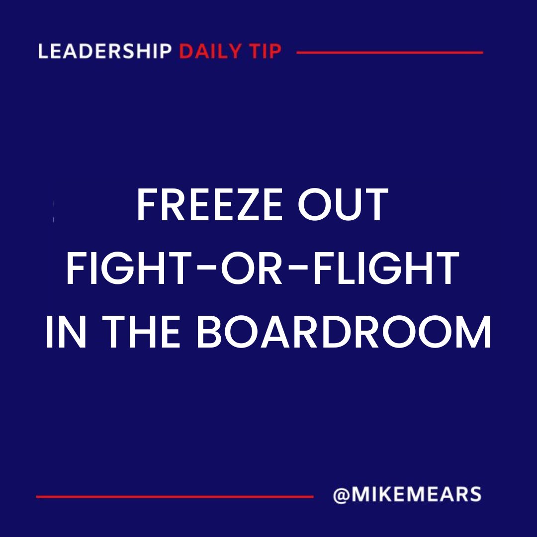 Mike Mears (@leadmears) on Twitter photo In the high-stakes environment of the boardroom, how do you bring your best negotiation and conflict-handling skills to the table? 
Read my latest article for more insight:
linkedin.com/pulse/freeze-o…
#Leadership #LeadershipGoals #leadershipinsights In the high-stakes environment of the boardroom, how do you bring your best negotiation and conflict-handling skills to the table? 
Read my latest article for more insight:
linkedin.com/pulse/freeze-o…
#Leadership #LeadershipGoals #leadershipinsights