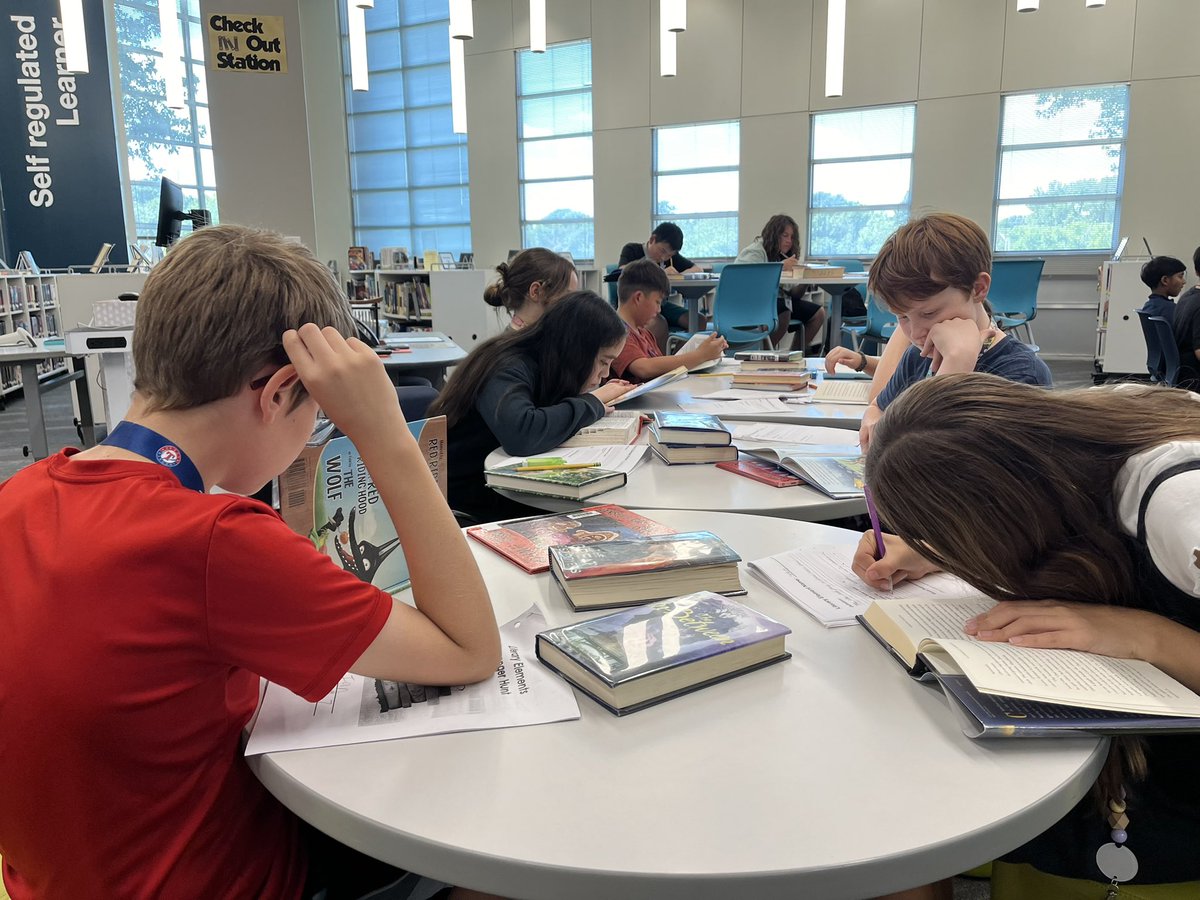 6th Grade ELA is doing a deep dive with books to identify Literary Elements in texts. #TeamHMS #HMSReads