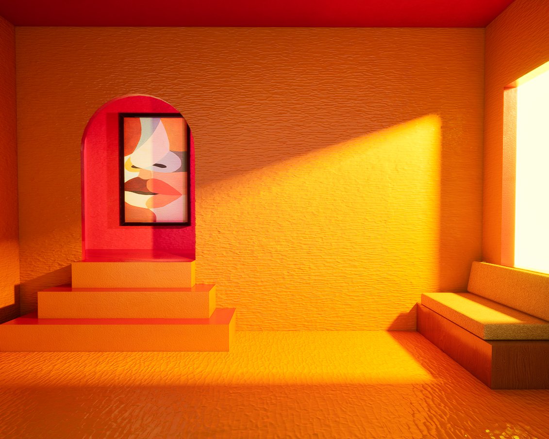 Color Block is a design concept centered around the seamless integration of color and light to create curated spaces in Unreal Engine, utilizing the power of Lumen and Raytracing.  

#ColorBlock #minimalismus #UE5 #UnrealEngine #lumen #VirtualProduction #moshpit