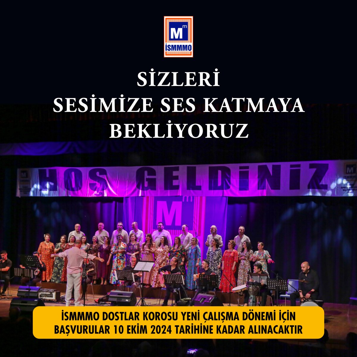 İSMMMO Dostlar Korosu yeni çalışma dönemi için başvurular 10 Ekim 2024 tarihine kadar alınacaktır. Başvuru için tıklayınız. ow.ly/ssuF50TmVoV