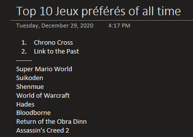 SomeBulbasaur's tweet image. Here's my top 10 FAVOURITE games of all time (for no particular reason ... ;) ) Only 1 and 2 are ordered.

List hasn't changed since I initially created it in December of 2020!