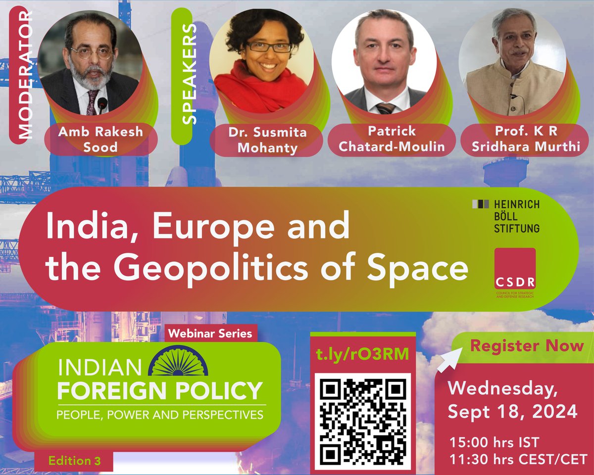 Heinrich-Böll-Stiftung EU ⏩ @boelleu.bsky.social (@boell_eu) on Twitter photo 🟢 India, Europe and the geopolitics of space: what potential for cooperation? 🇪🇺🤝🇮🇳🚀
🛰️ Join this webinar by <a href="/boell_India/">Heinrich Böll Stiftung New Delhi</a> & <a href="/CSDR_India/">CSDR</a> with <a href="/eu_eeas/">European External Action Service - EEAS 🇪🇺</a>'s Patrick Chatard-Moulin, <a href="/suz_moonwalker/">Dr. Susmita Mohanty</a>, <a href="/rakeshnms/">Rakesh Sood</a> & Sridhara Murthi
📅 Wed 18/09, 11:30 CEST ➡️ calendar.boell.de/en/event/india… 🟢 India, Europe and the geopolitics of space: what potential for cooperation? 🇪🇺🤝🇮🇳🚀
🛰️ Join this webinar by <a href="/boell_India/">Heinrich Böll Stiftung New Delhi</a> & <a href="/CSDR_India/">CSDR</a> with <a href="/eu_eeas/">European External Action Service - EEAS 🇪🇺</a>'s Patrick Chatard-Moulin, <a href="/suz_moonwalker/">Dr. Susmita Mohanty</a>, <a href="/rakeshnms/">Rakesh Sood</a> & Sridhara Murthi
📅 Wed 18/09, 11:30 CEST ➡️ calendar.boell.de/en/event/india…